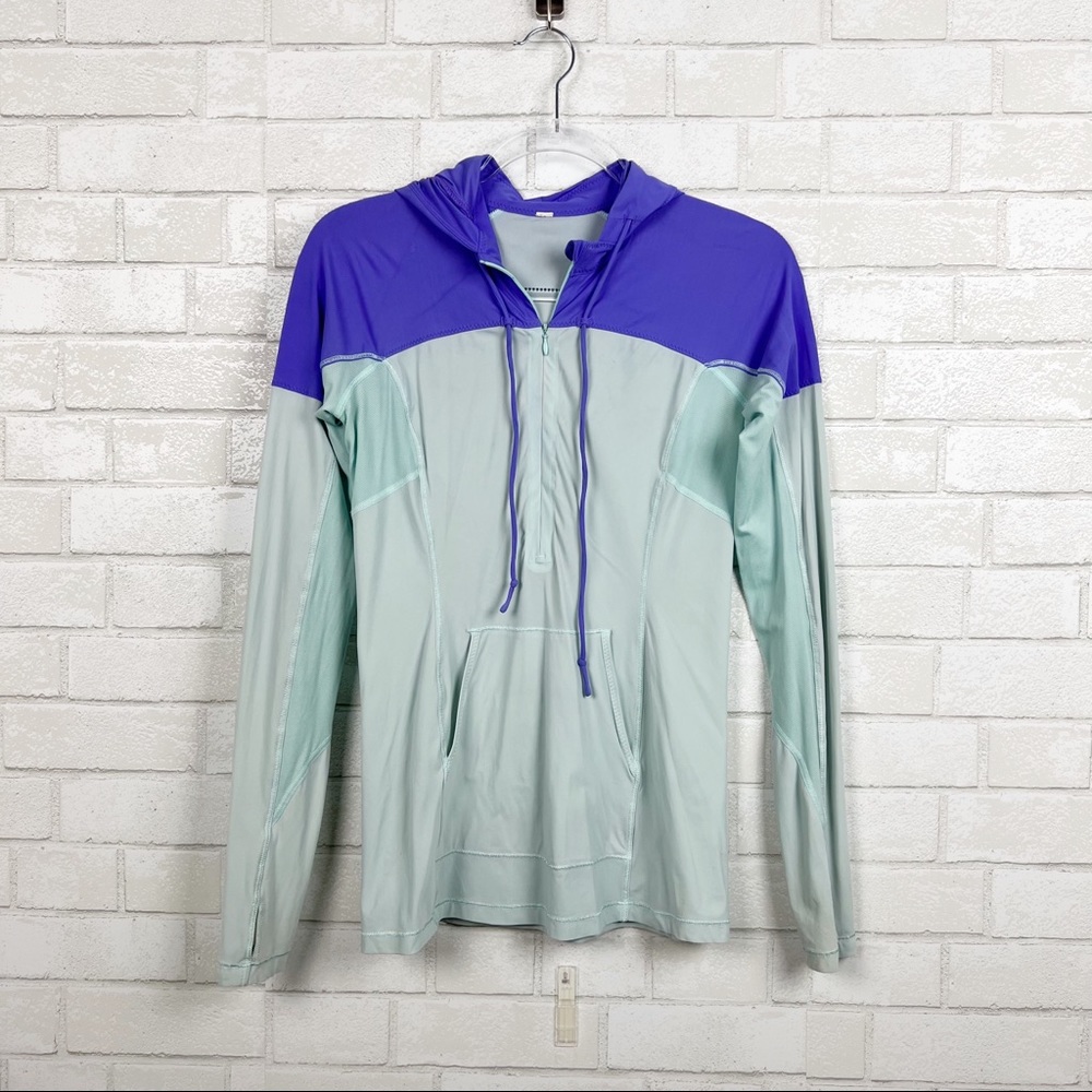 Lululemon Runbeam Hoodie Aquamarine / Power Purple